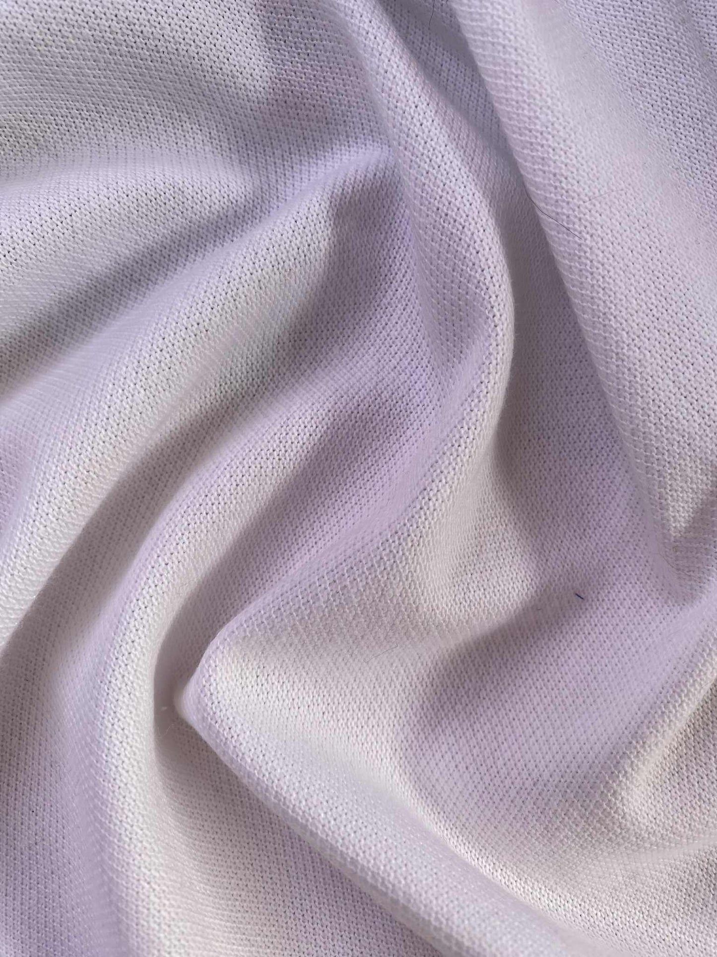100% Cotton Pique - White - 65" Wide - Sold By The Metre
