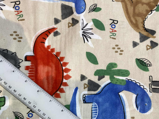 Brushed Cotton - Cream/Blue/Red/Grey/Green - 42"Wide - Sold By The Metre