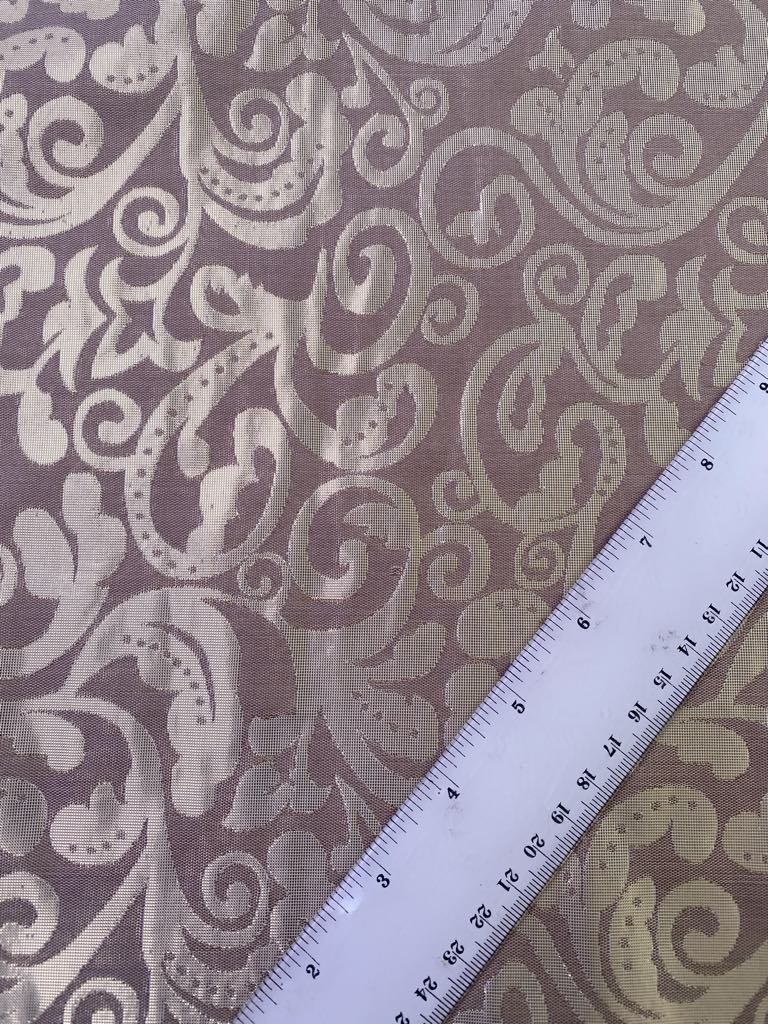 Brocade - Beige/Gold - 63" Wide - Sold By The Metre