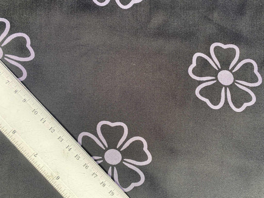 Viscose - Black/Lilac - 57"Wide - Sold By The Metre