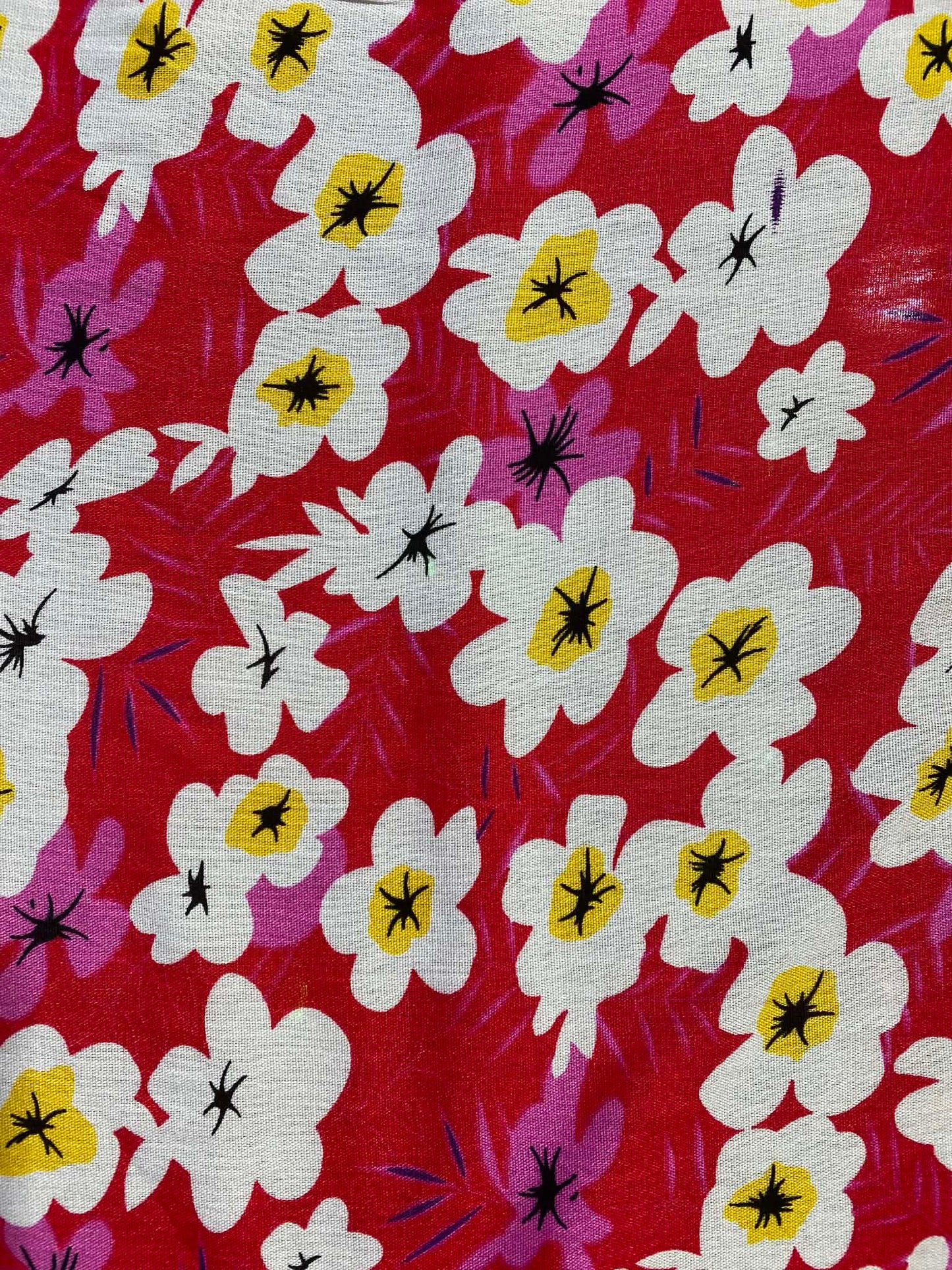 Viscose - Pink/Yellow/White - 57"Wide - Sold By The Metre