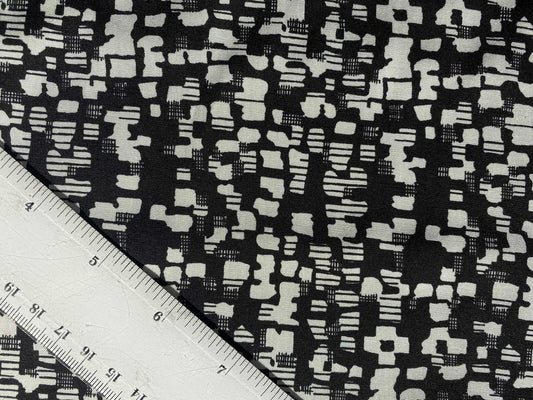 Viscose - Black/Cream - 57"Wide - Sold By The Metre
