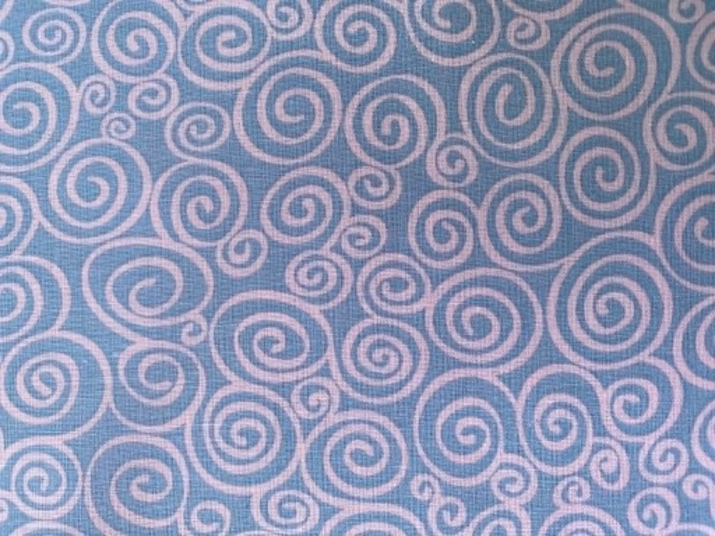 Blue and White Swirl Print 100% Cotton Fabric - 44/45" Wide - By The Metre