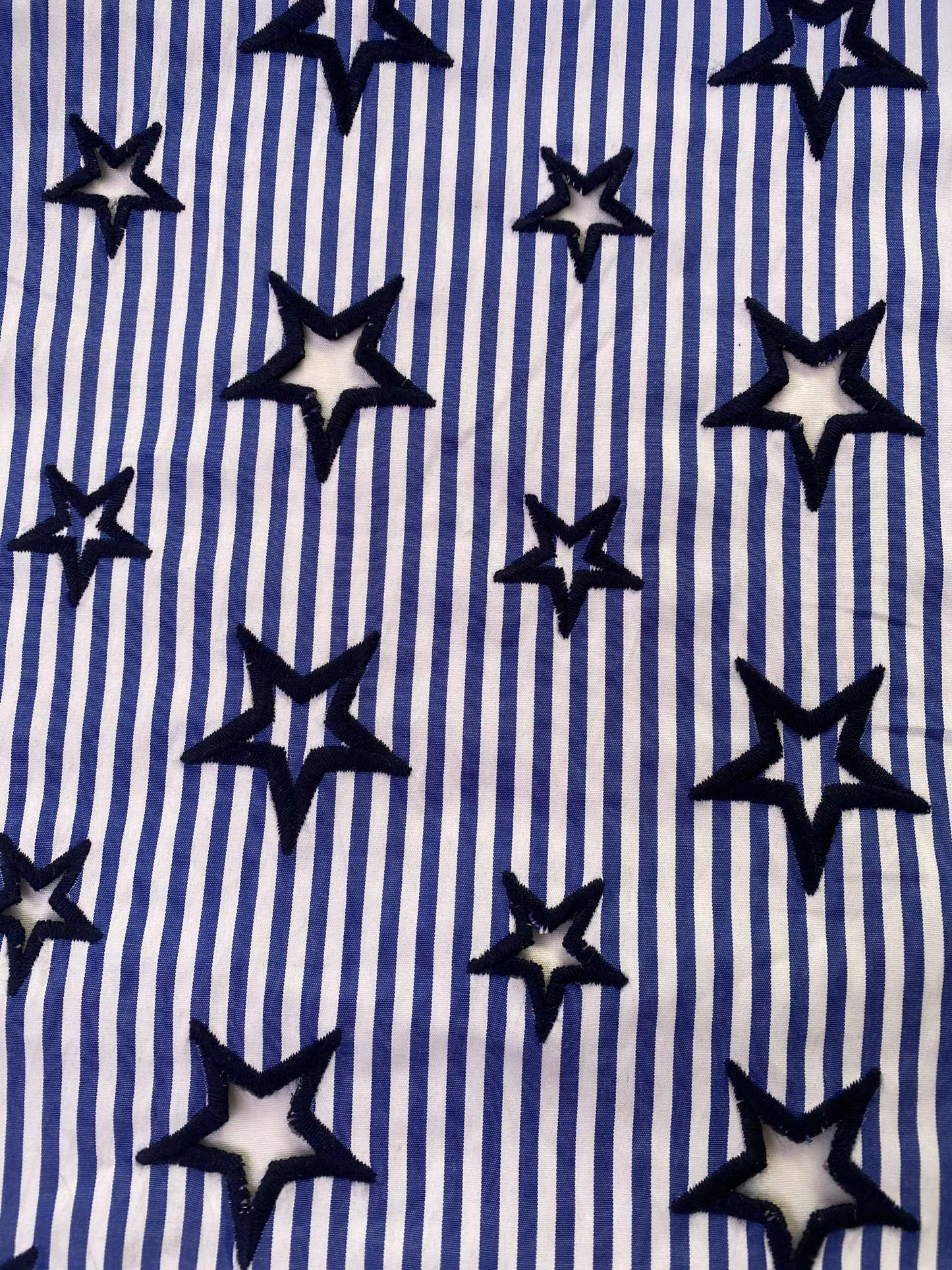 100% Cotton - Stripe - Blue/White - 57"Wide - Sold By The Metre