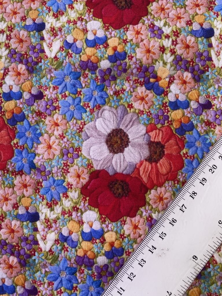 100% Cotton - Red/Pink/Blue/White/Purple - 44" Wide - Sold By The Metre