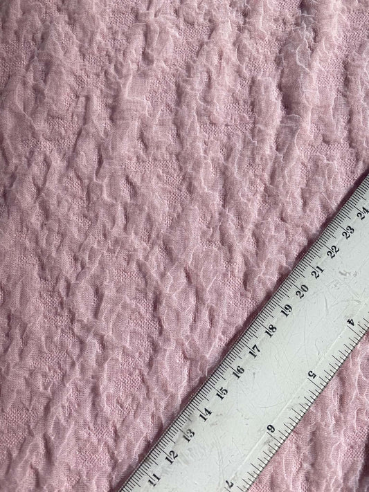 Light Pink Crinkle Stretch Fabric - 92% Polyester 8% Spandex, 62" Wide