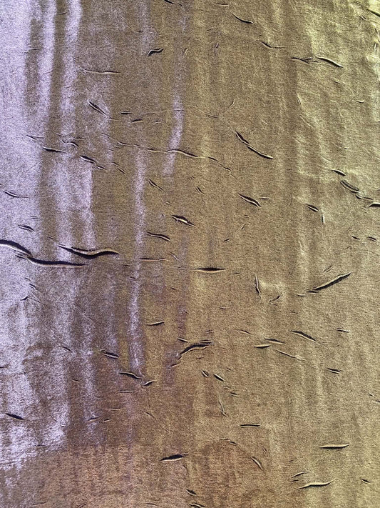 Mercury Metallic Gold and Black Polyester Fabric - 56" Wide, No Stretch