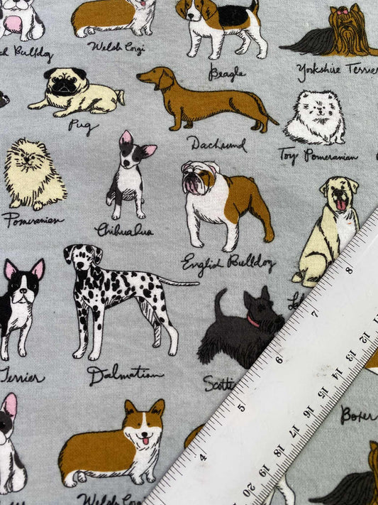 Brushed Cotton - Grey/White/Black/Brown/Cream/Pink - 42"Wide - Sold By The Metre