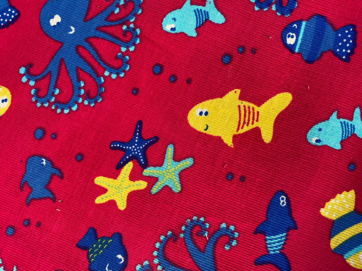 Printed Needlecord 100% Cotton - Pink/Blue/Yellow - 44"Wide - Sold By The Metre