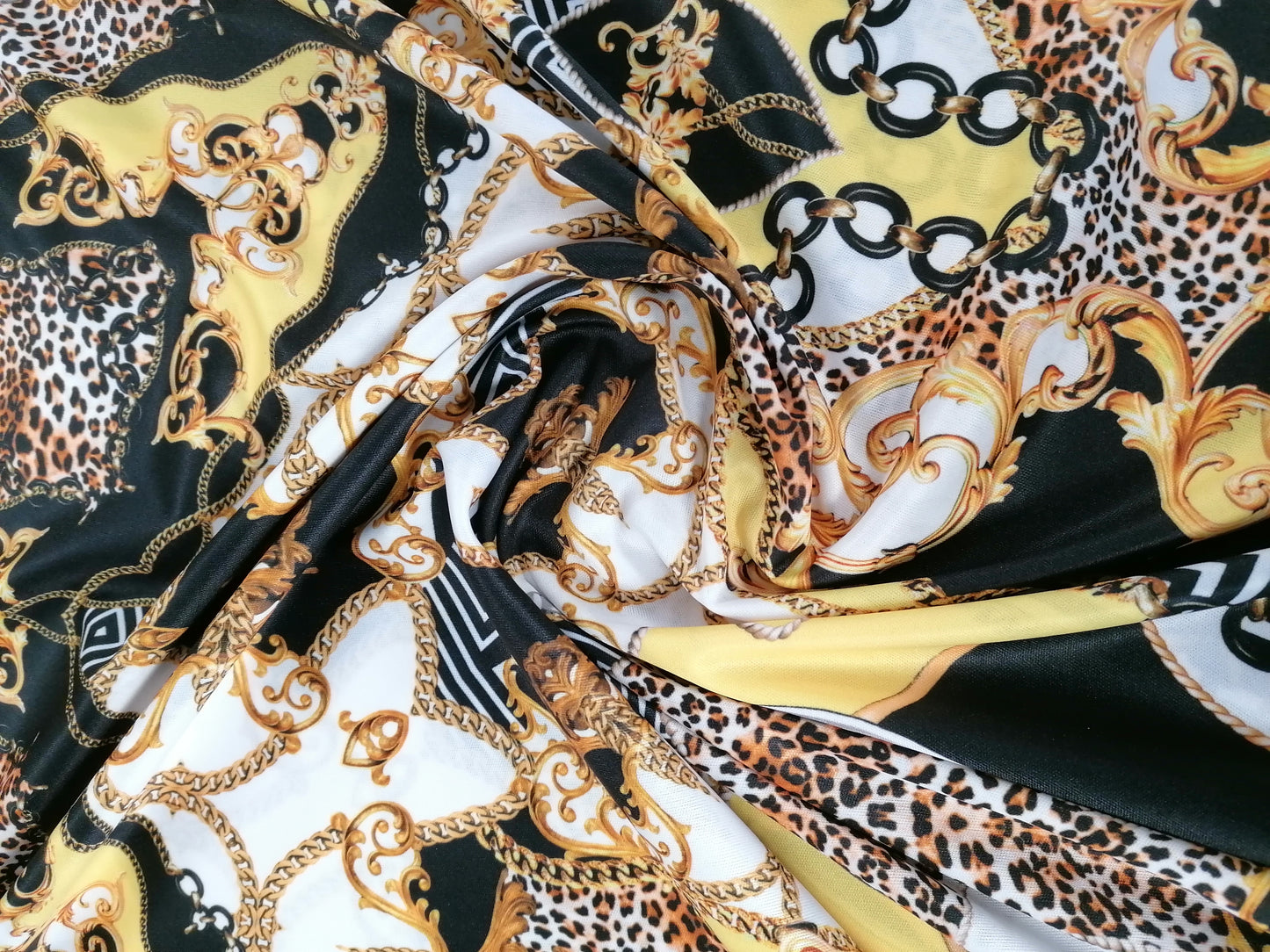 Toulouse - Black/Yellow/White - 58" Wide - Sold By the Metre