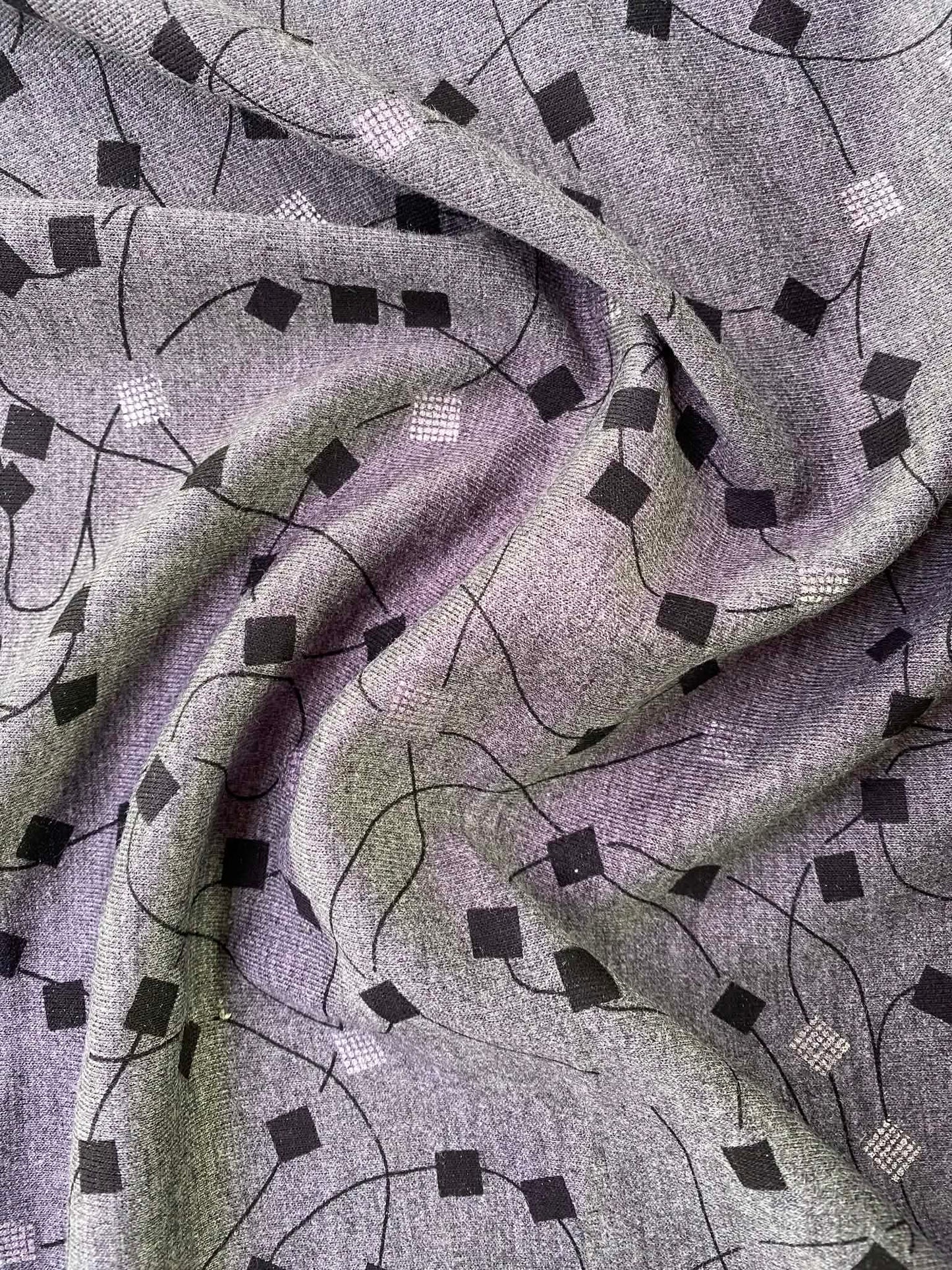 Grey & Silver Ponte Roma Double Knit Jersey Fabric - 60" Wide - Stretch - Mid-Weight - £2.99/m