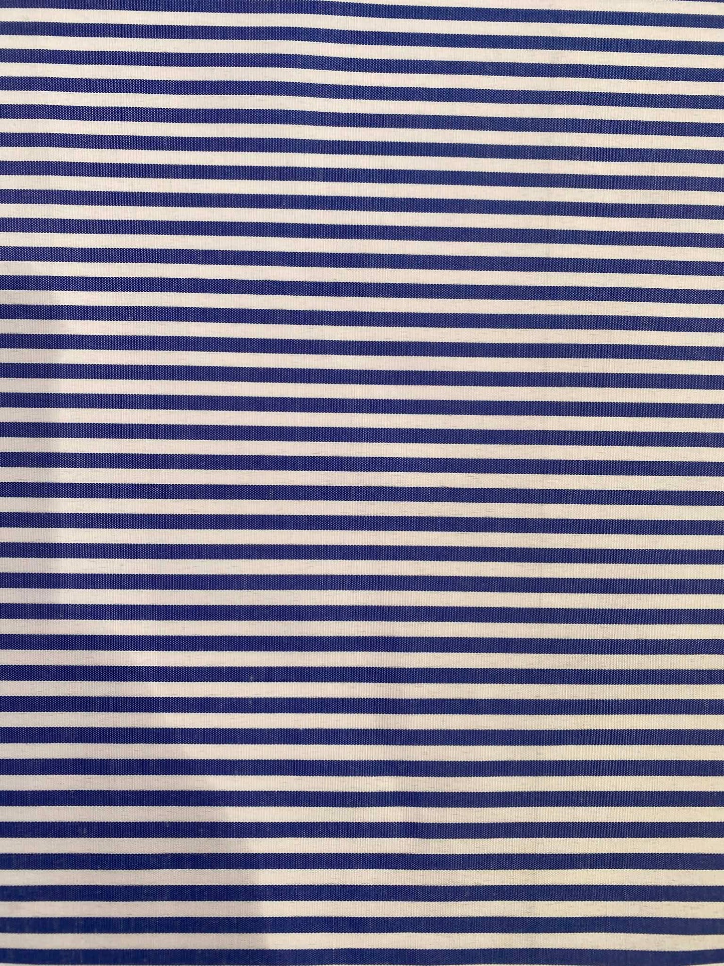 Poly Cotton - Blue/White - Colour Woven Shirting - 58"Wide - Sold By The Metre