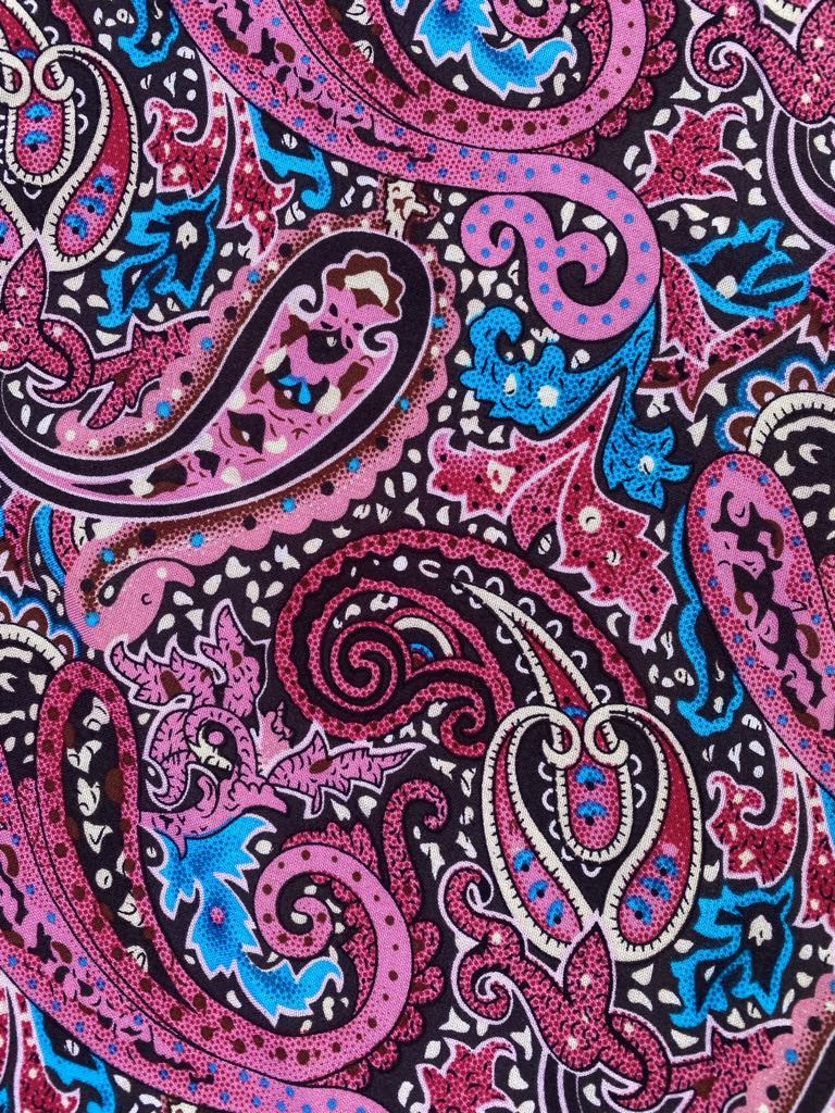 Viscose - Pink/Wine/Blue/Black - 57" Wide - Sold By The Metre