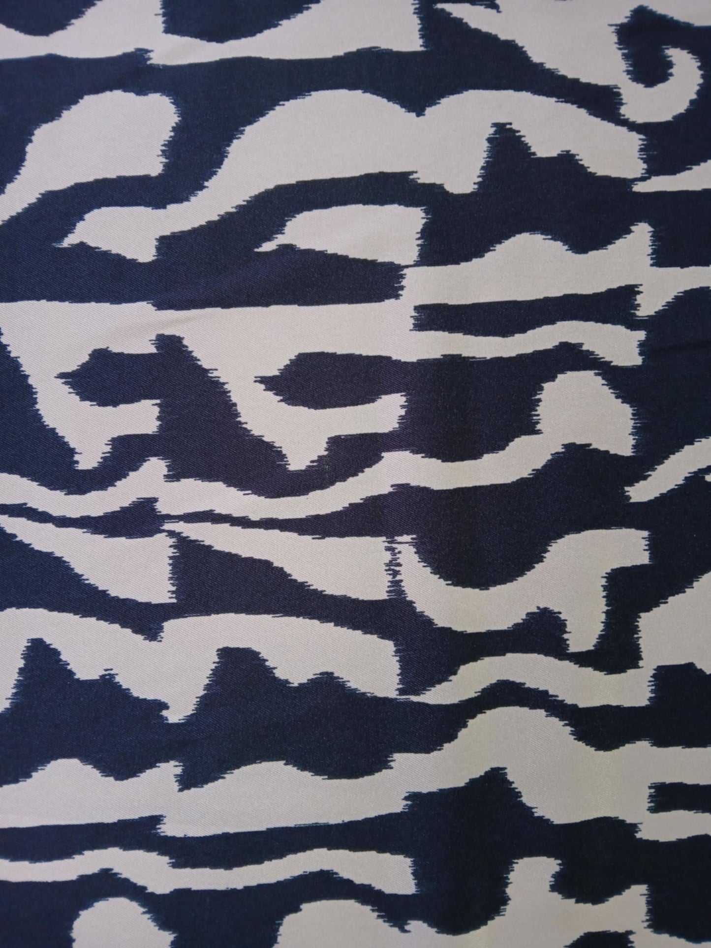 Satin - Cream/Black - 58" Wide - Sold By The Metre