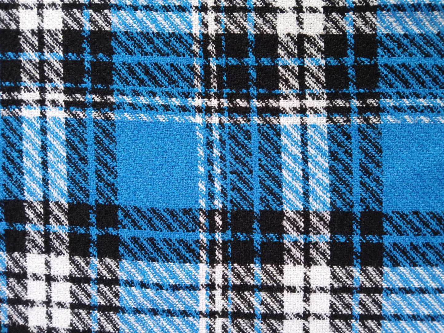 River Island - Boucle - Electric Blue/Black/White - 59" Wide - Sold By The Metre