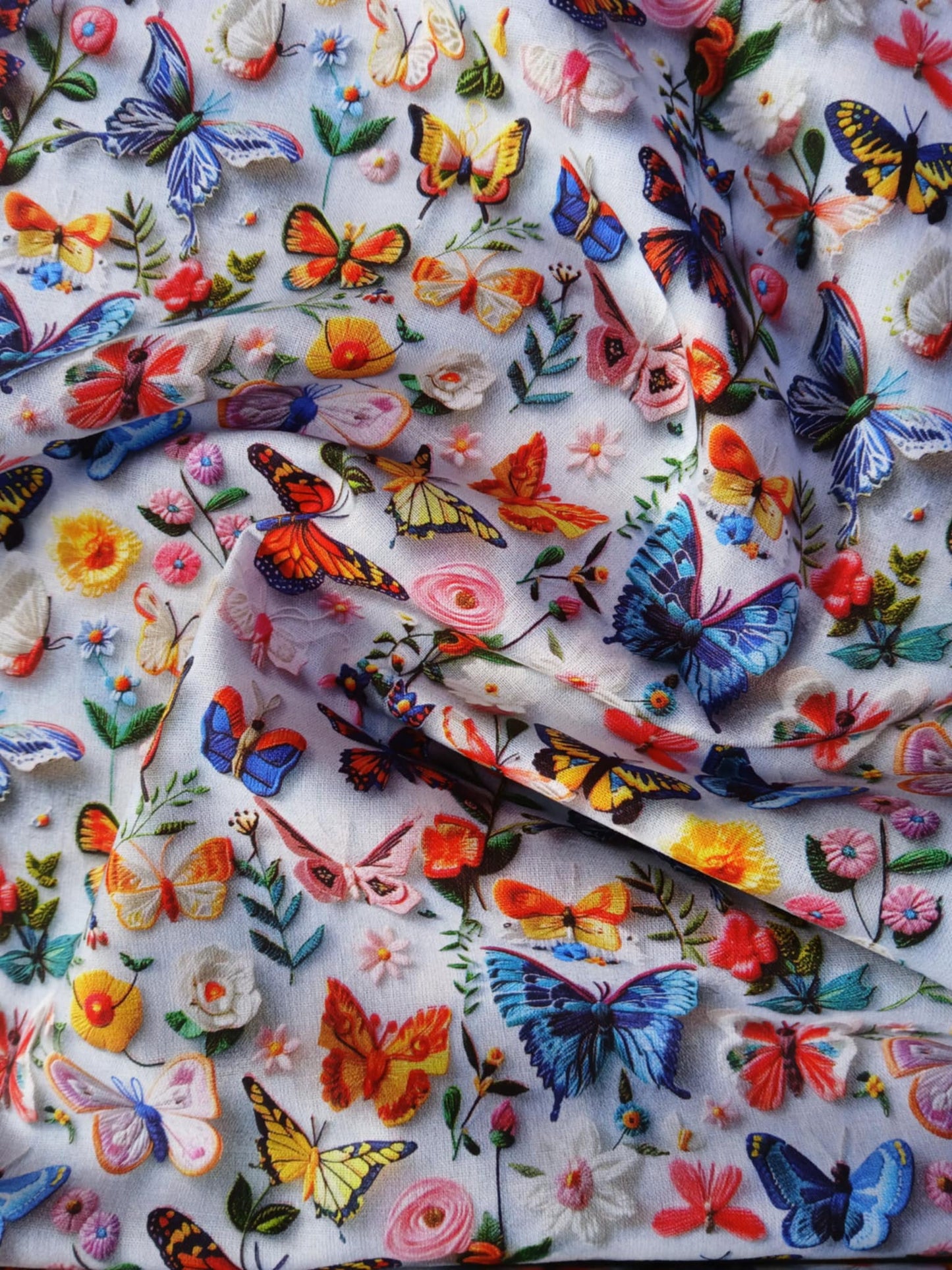 Little Johnny 100% Cotton - Butterflies - Multicoloured - 60" Wide - Sold By The Metre