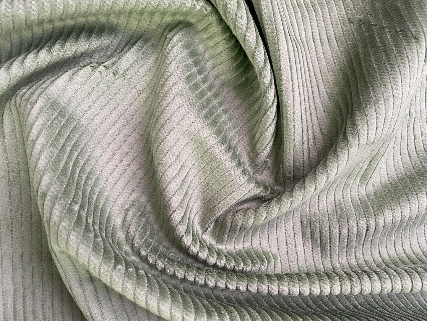 100% Cotton Corduroy - Light Green - 59"Wide - Sold By The Metre
