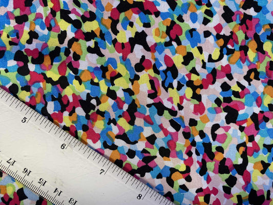 Viscose - Pink/Blue/Yellow/Black/Orange - 57"Wide - Sold By The Metre
