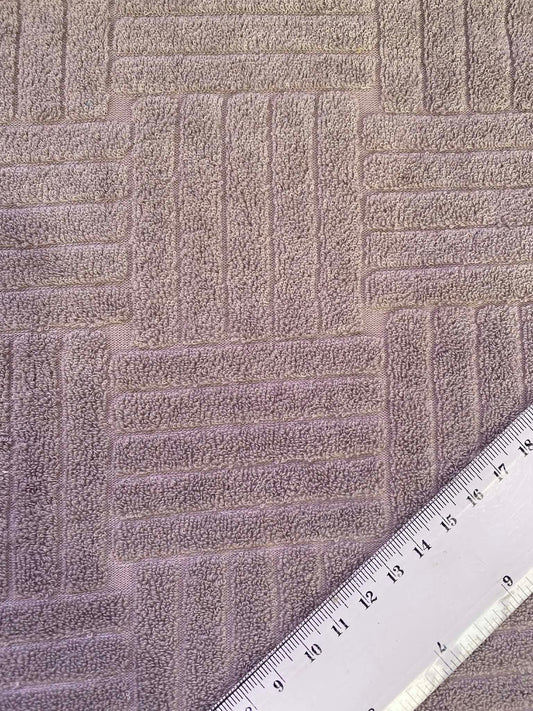 Jaquard Towelling - Grey - 66"wide - Sold By The Metre