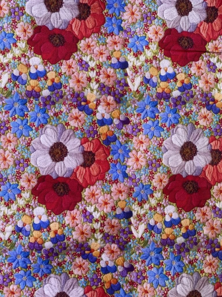 100% Cotton - Red/Pink/Blue/White/Purple - 44" Wide - Sold By The Metre