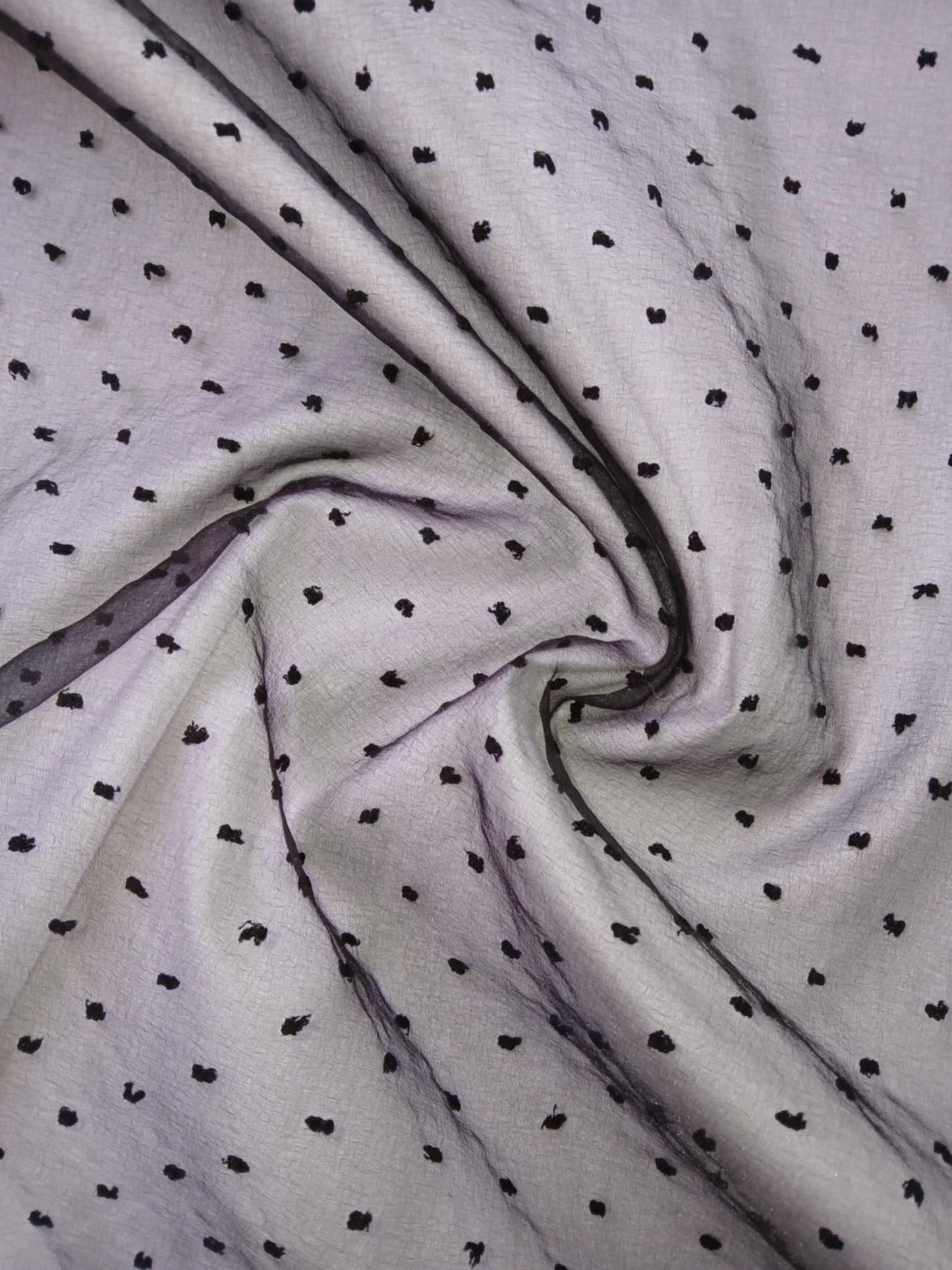 Organza Marble - Black - 59" Wide - Sold By The Metre