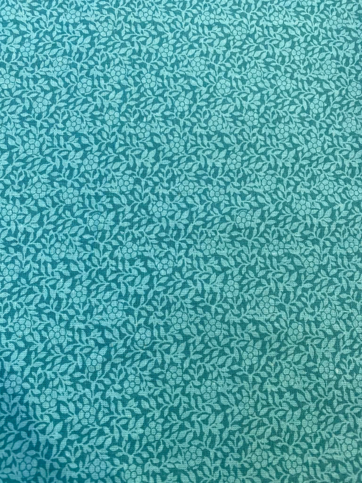 100% Cotton - Turquoise - 110"Wide - Sold By The Metre