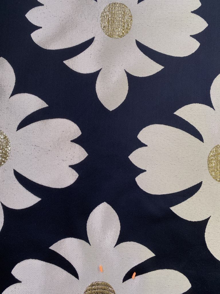 Brocade - Gold/Cream/Black - 63" Wide - Sold By The Metre