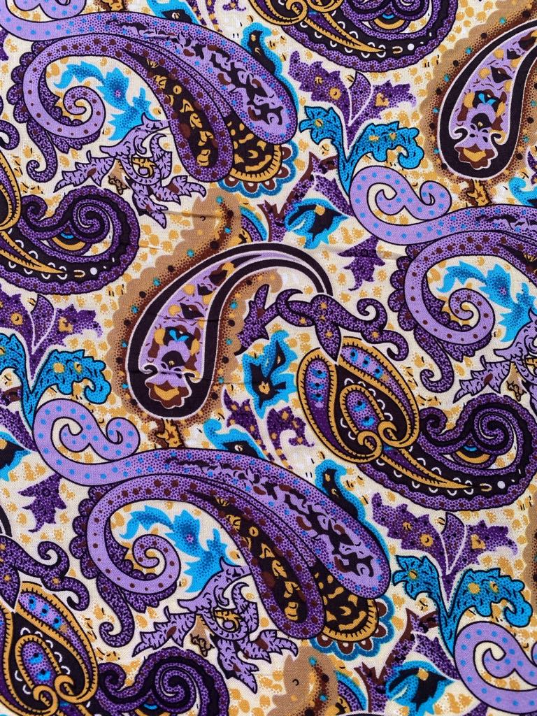 Viscose - Purple/Blue/Cream - 57" Wide - Sold By The Metre