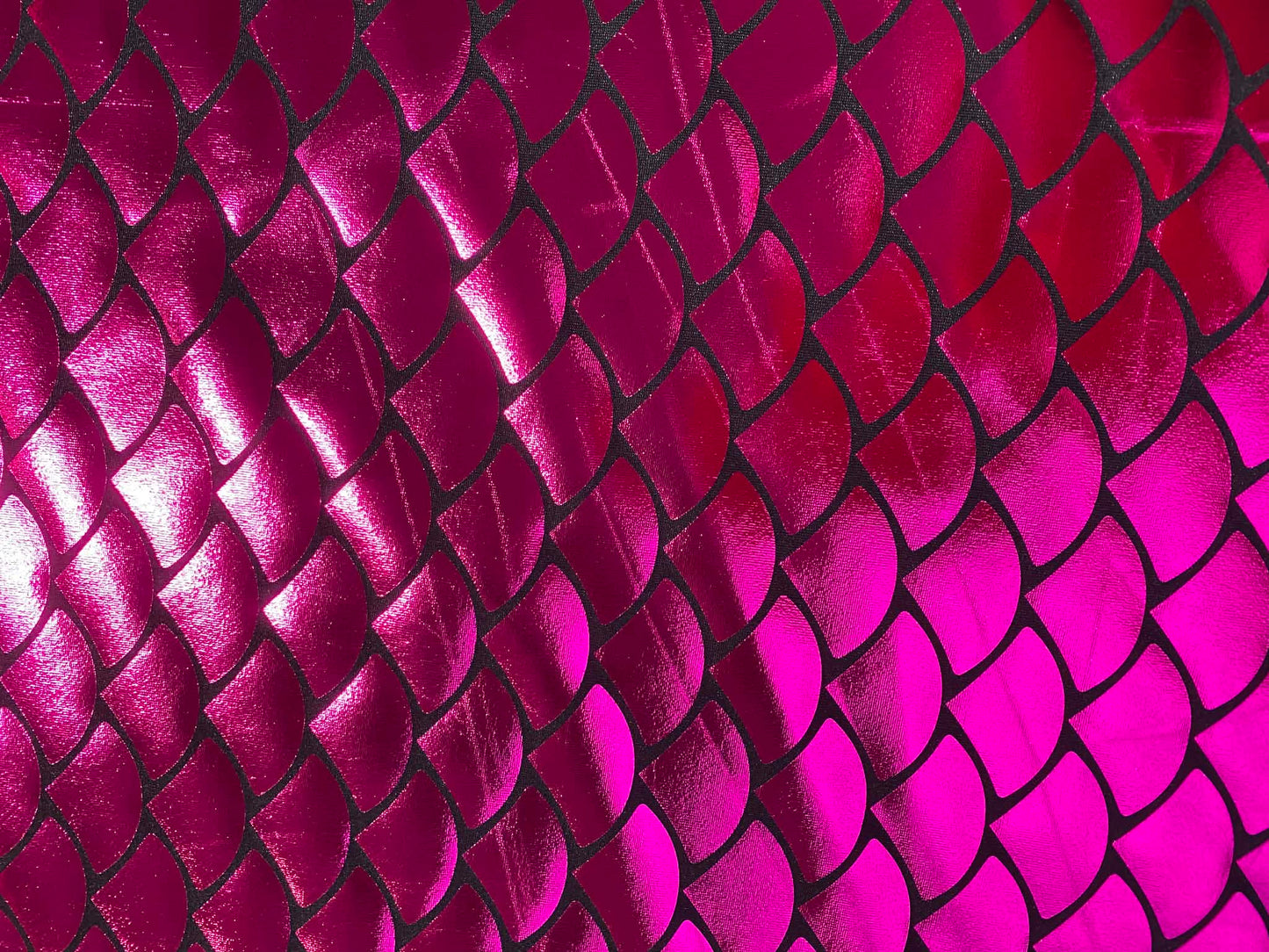 Fish Scale 92% Polyester 8% Elastane - Pink - 58"Wide - Sold By The Metre