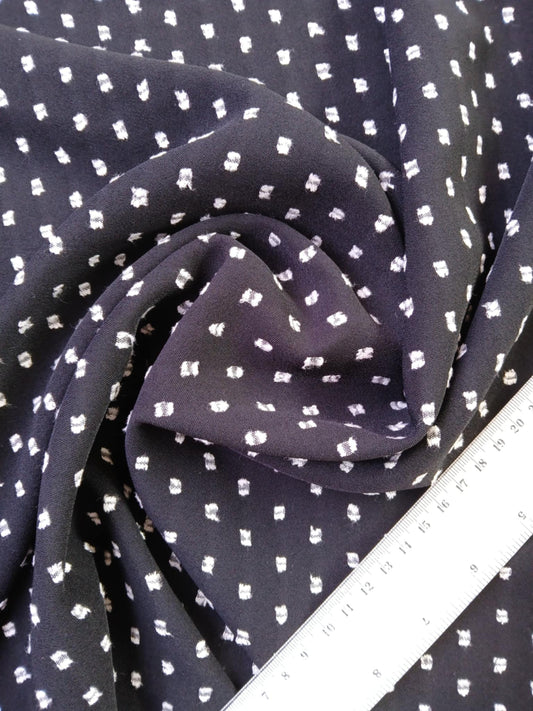 River Island - Polyester - Black/White - 59" Wide - Sold By The Metre
