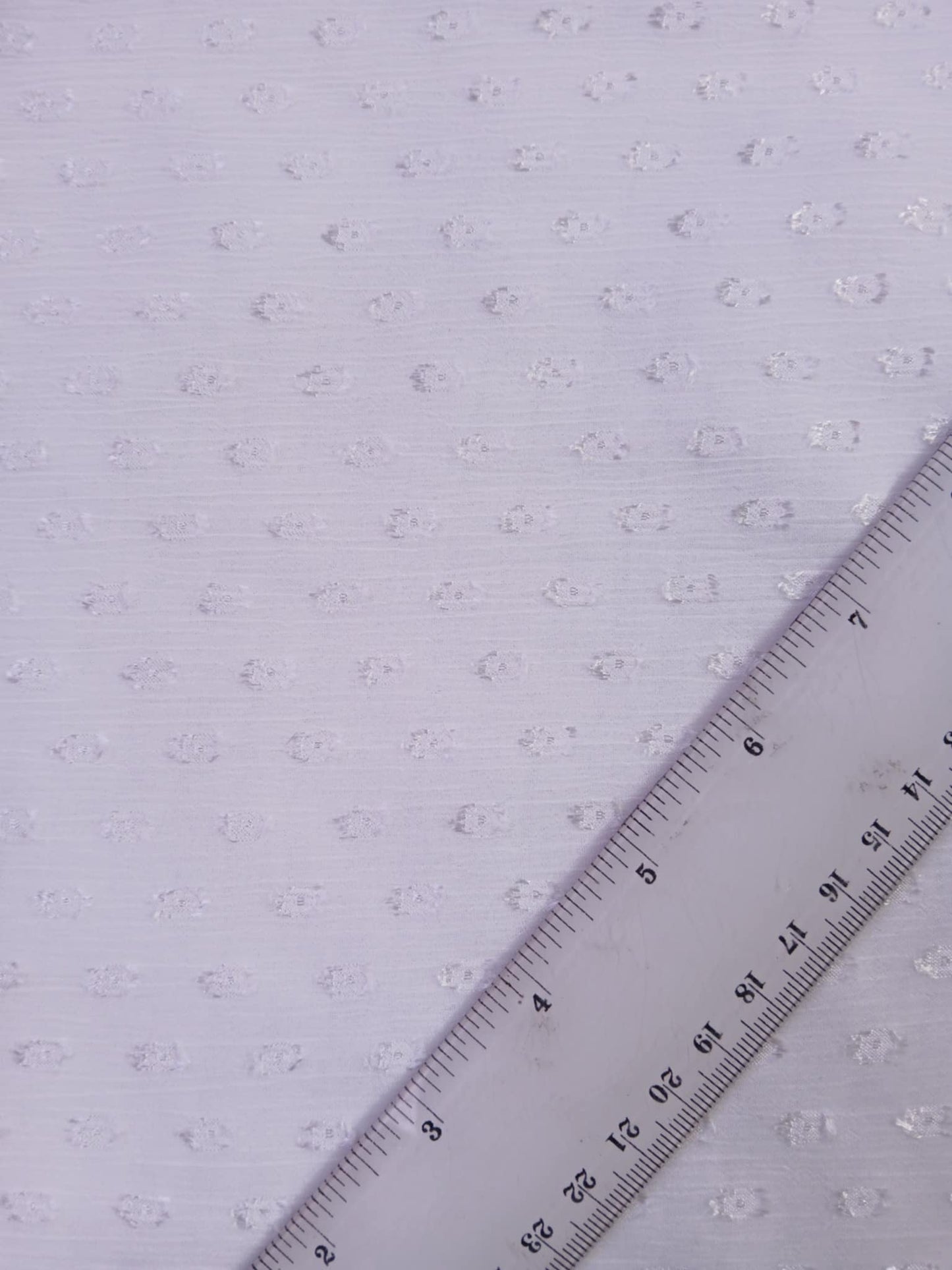 Clipped Yayoo - White - 57" Wide - Sold By The Metre