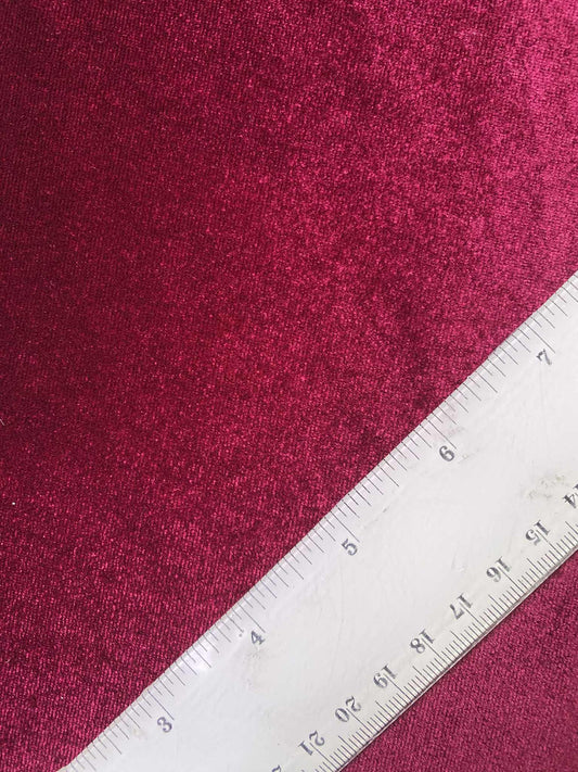 Spandex Velvet - Claret - 62" Wide - Sold By The Metre
