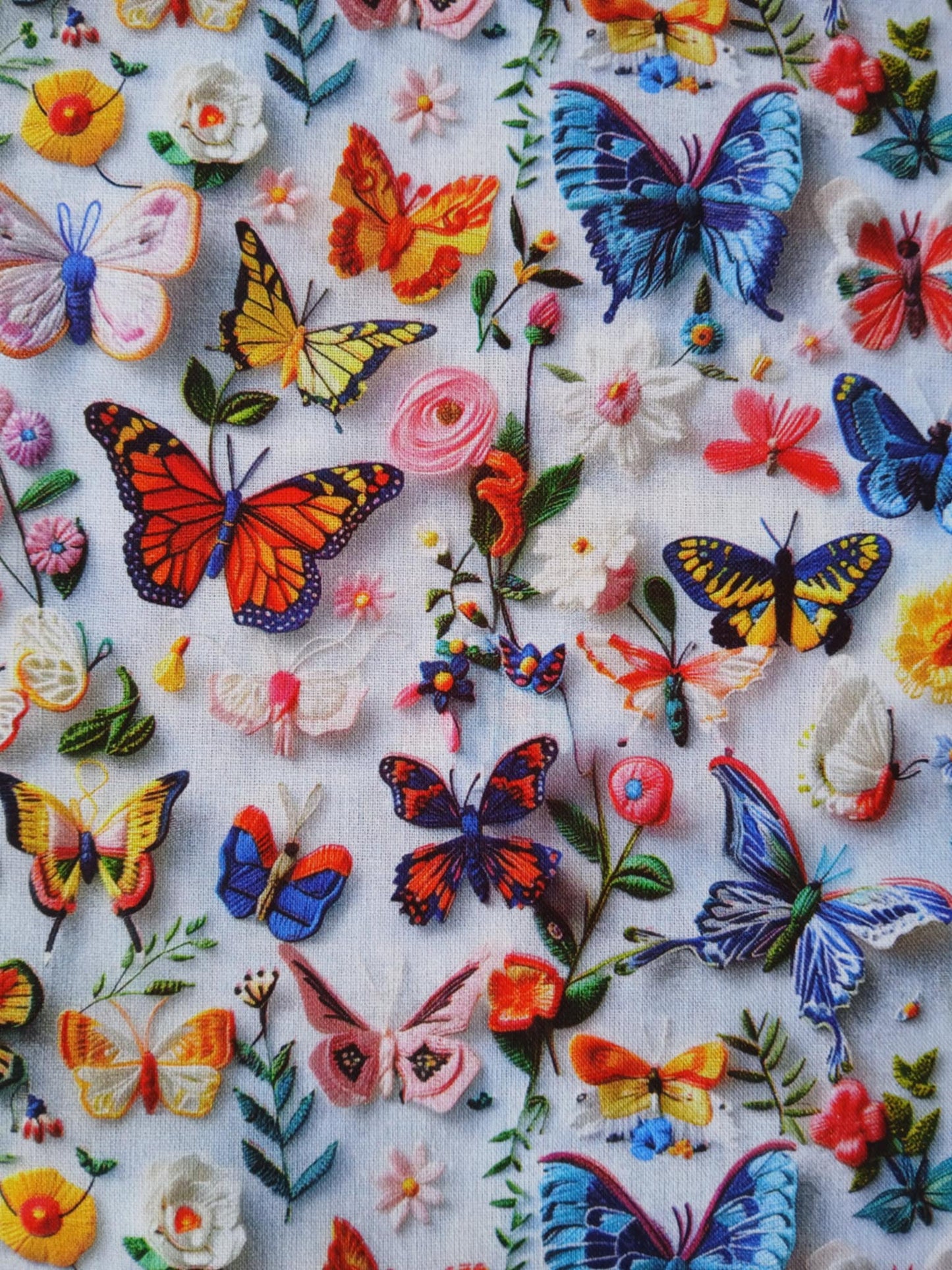 Little Johnny 100% Cotton - Butterflies - Multicoloured - 60" Wide - Sold By The Metre
