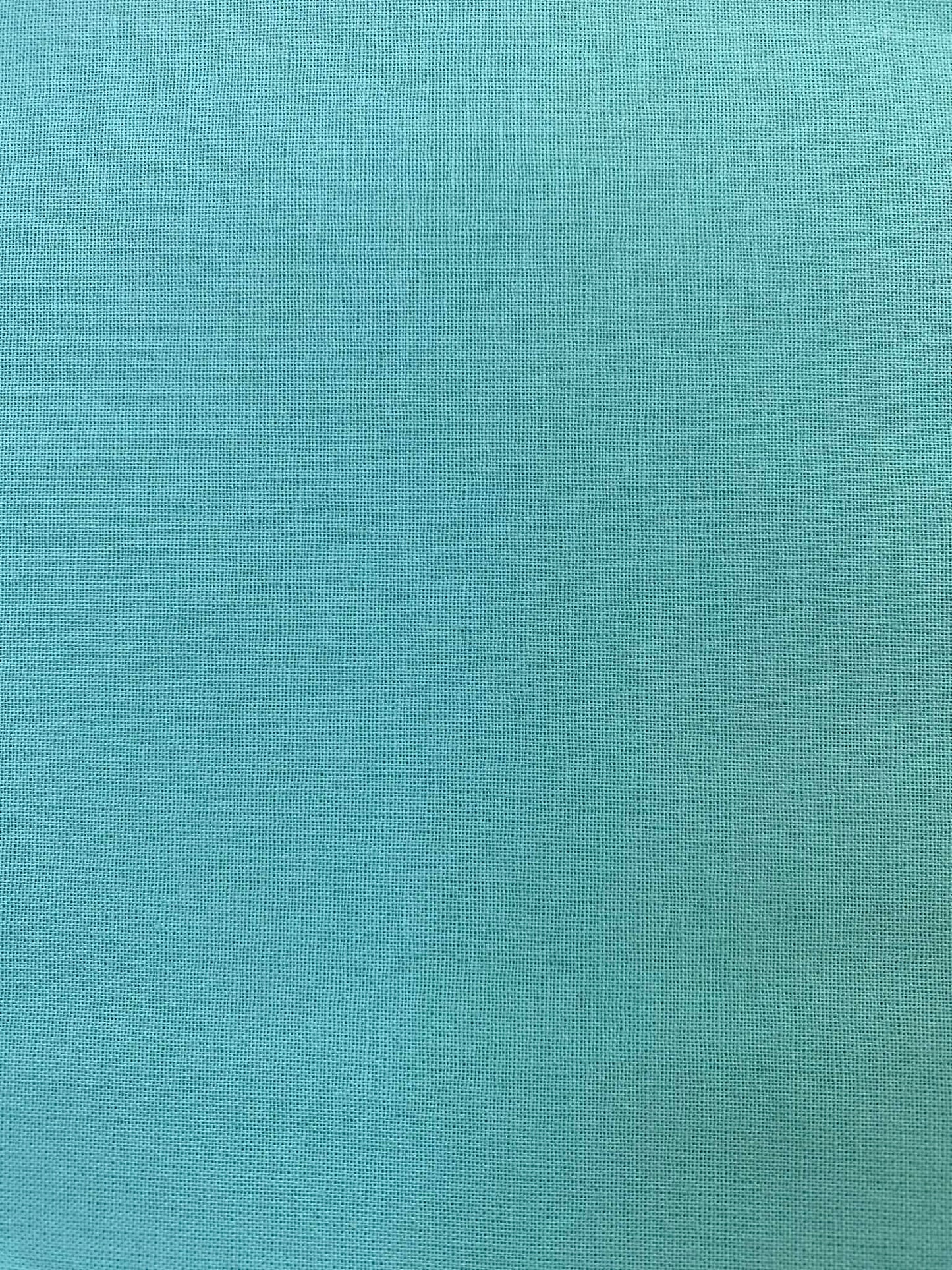 100% Cotton Plain Crafting & Quilting Fabric - 58" Wide - Aqua- £4.99/m