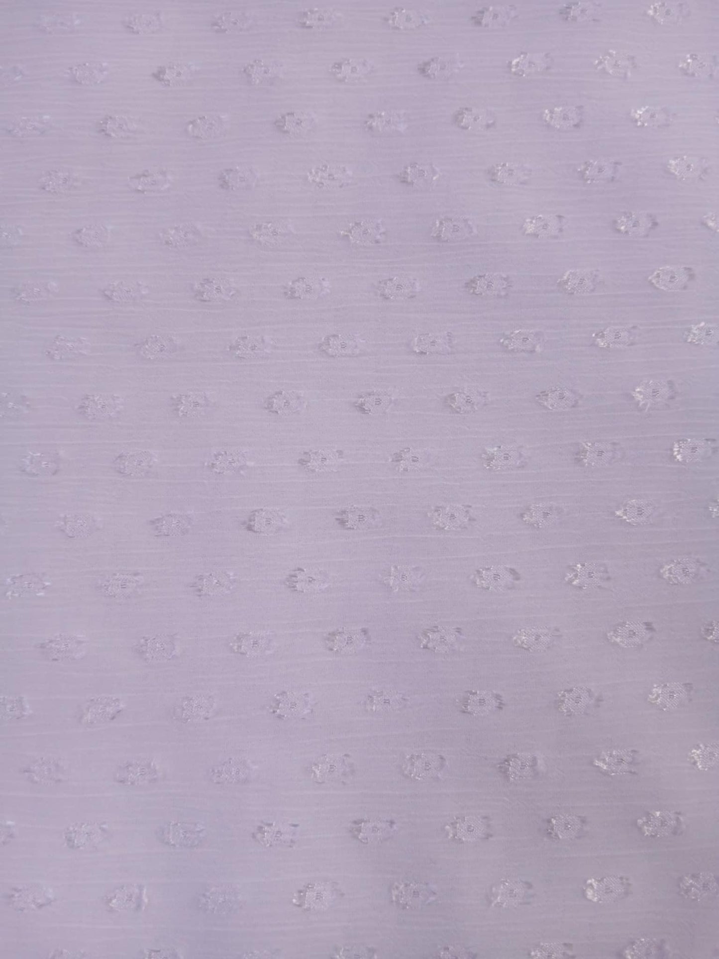 Clipped Yayoo - White - 57" Wide - Sold By The Metre