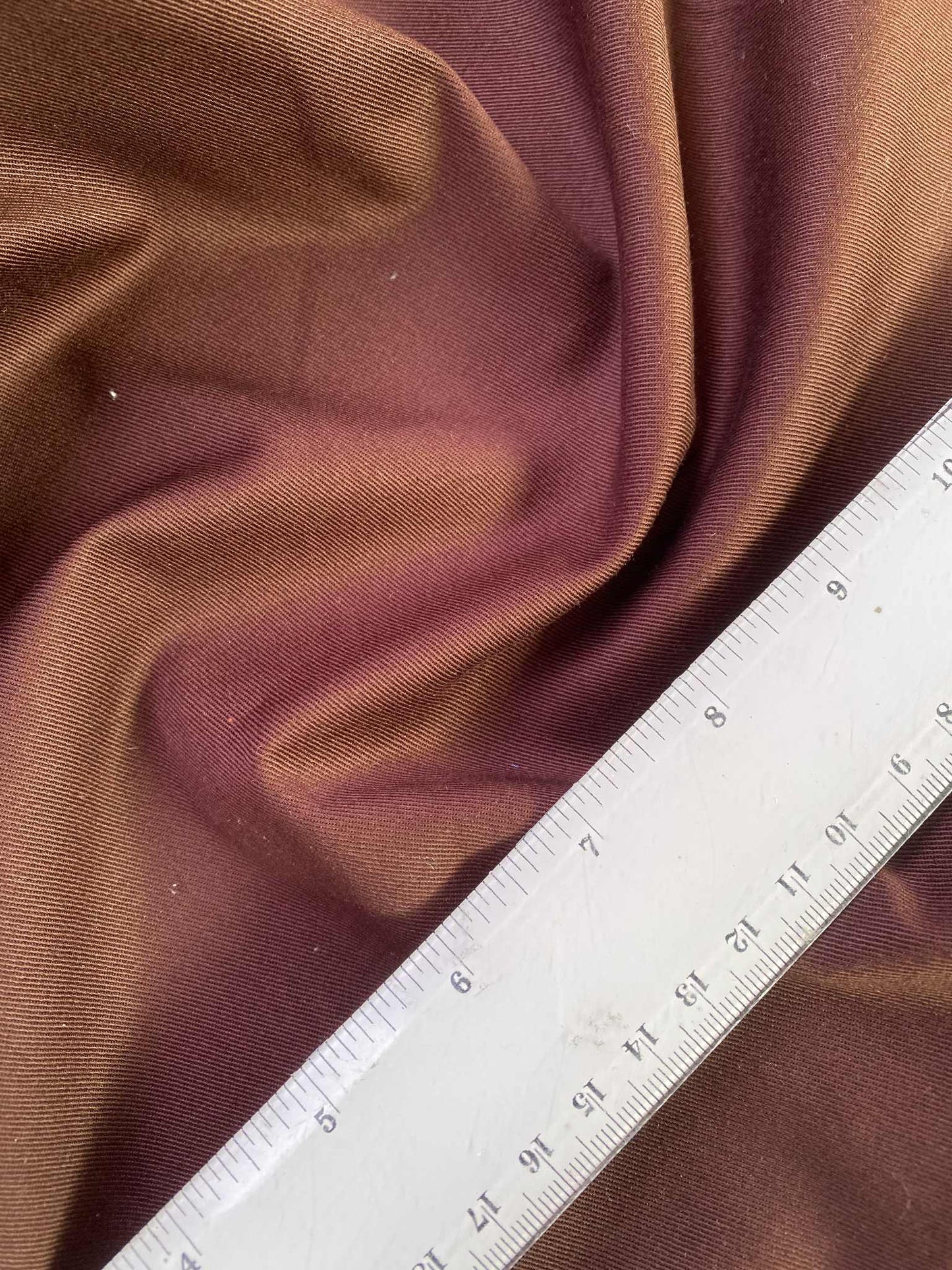 Cotton Sateen - Brown - 57" Wide - Sold By The Metre