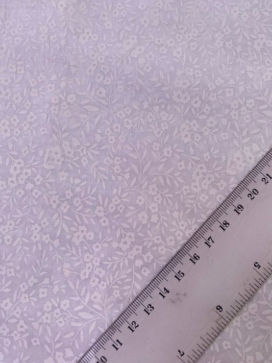 100% Cotton - Blenders - Ditsy Floral - Cream on White - 44" Wide - Sold By The Metre