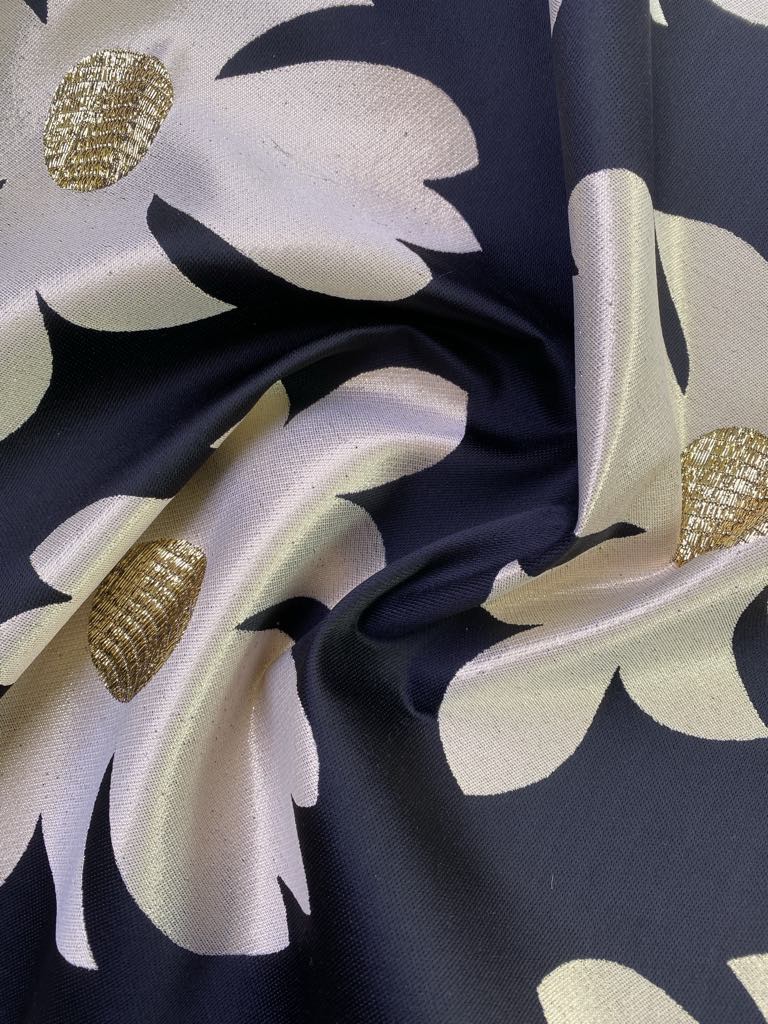 Brocade - Gold/Cream/Black - 63" Wide - Sold By The Metre