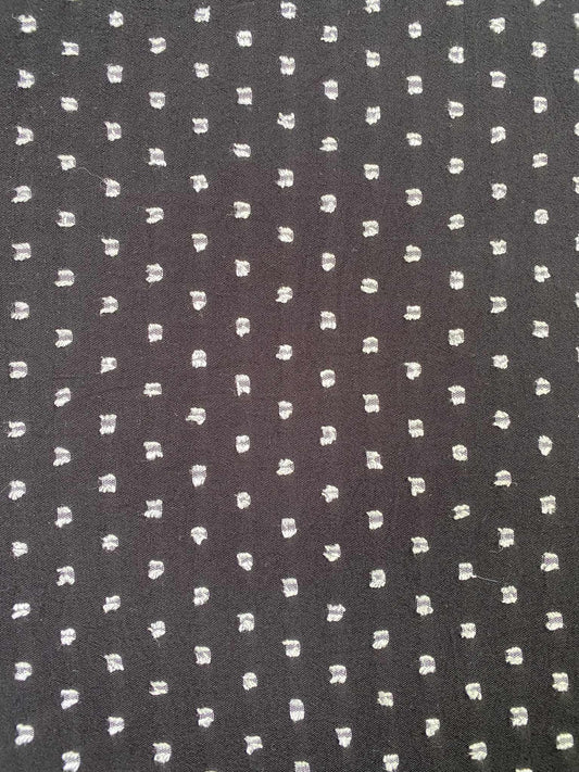 River Island Crepe - Spot - Black - 60"Wide - Sold By The Metre