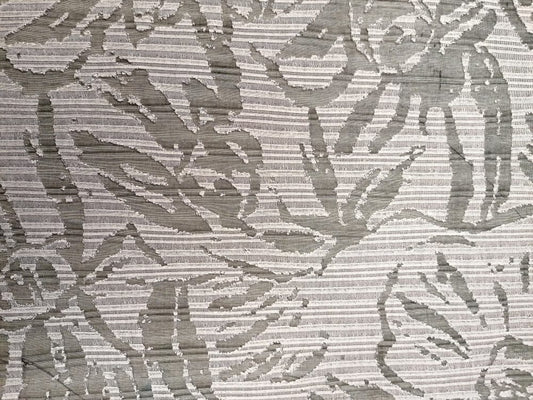 Burn Out Poly Rib - Black/Grey - 58" Wide - Sold By the Metre - legend textiles