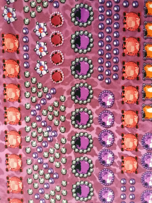 Polyester Print - Purple - 58" Wide - Sold By the Metre - legend textiles