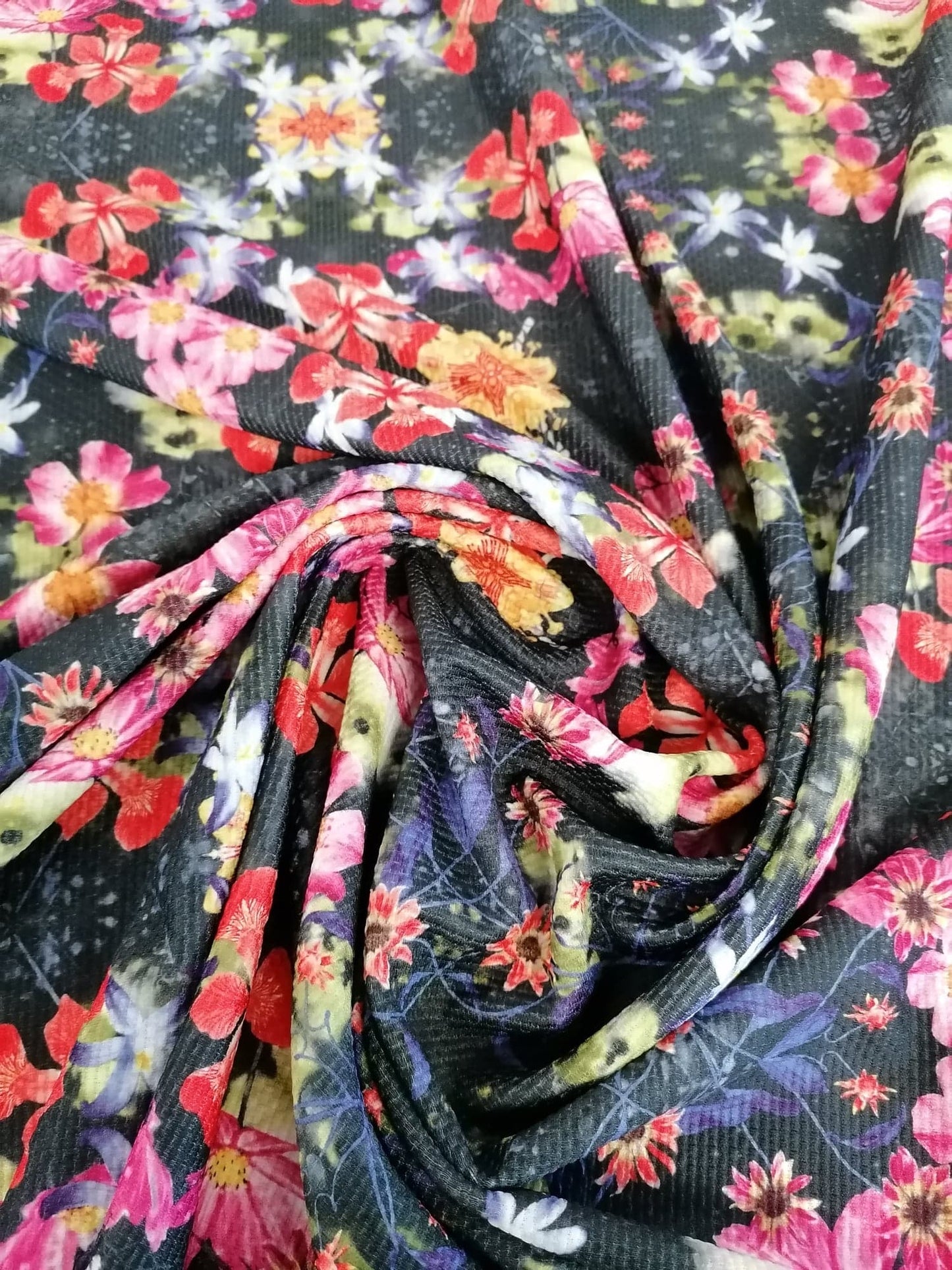 Scuba Waffle with Lycra - Multicolored - 56" Wide - Sold By the Metre