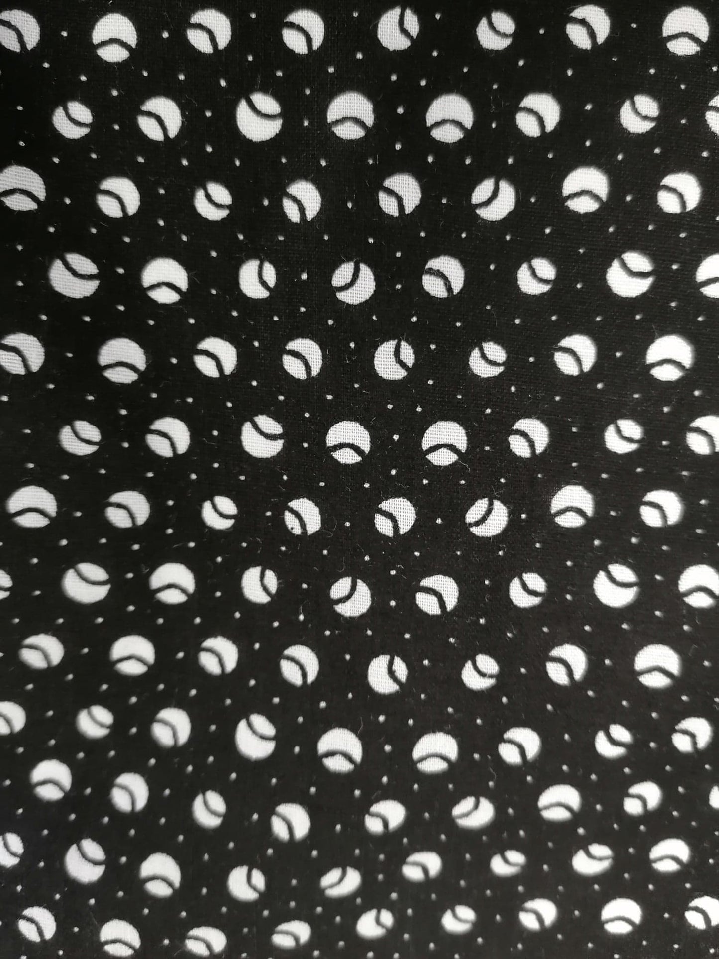 100% Vintage Cotton - Black/White - 36" Wide - Sold By the Metre