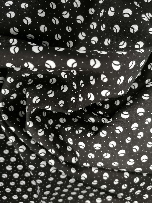 100% Vintage Cotton - Black/White - 36" Wide - Sold By the Metre