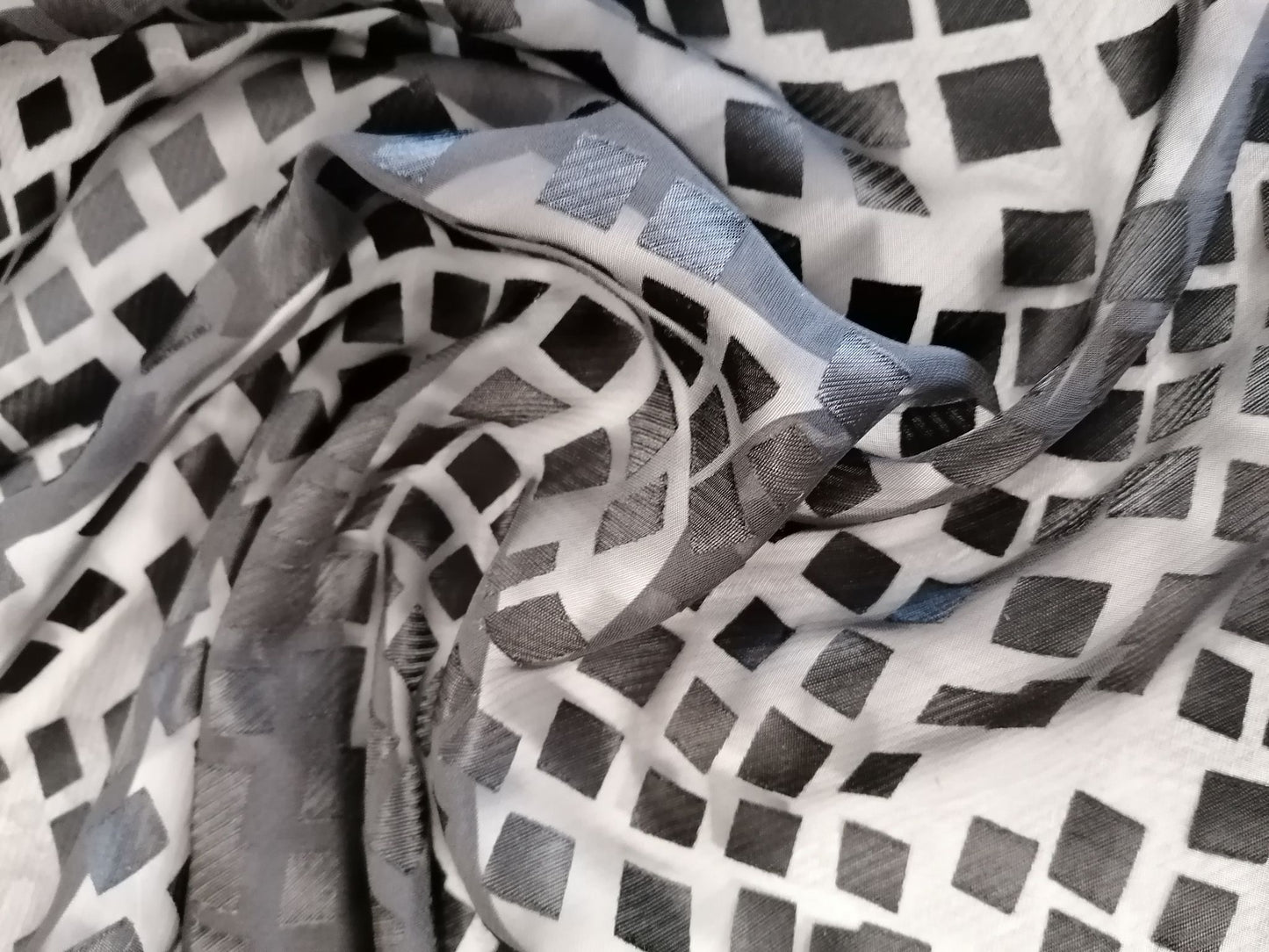 Burnout Poly Satin - Black - 57" Wide - Sold By the Metre