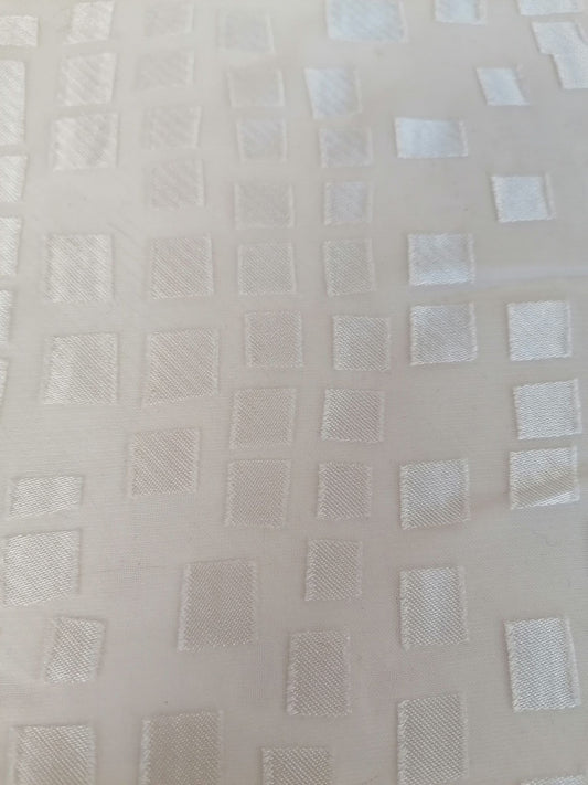 Burnout Poly Satin - Off White - 57" Wide - Sold By the Metre