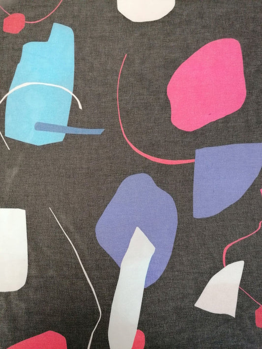 Chiffon - Abstract - Black/Pink/Blue/Grey/Red/Purple - 59" Wide - Sold By the Metre