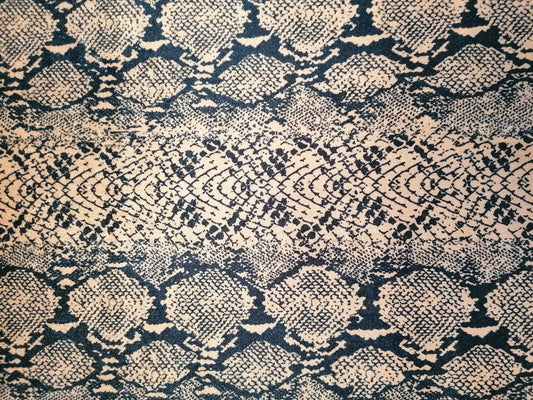 Velour - Snakeskin - Bronze/Black - 56" Wide - Sold By the Metre