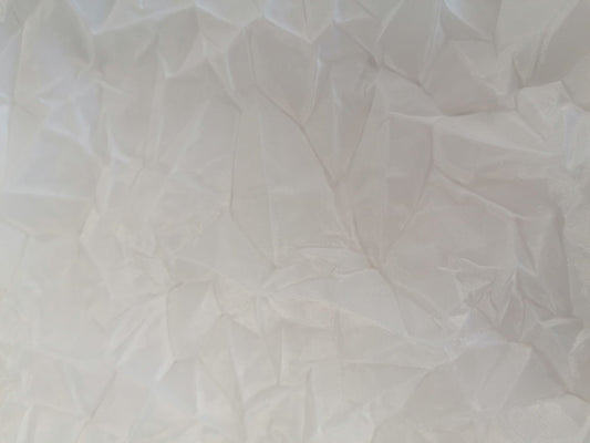 Polyester Voile - Crushed - White - 54" Wide - Sold By the Metre