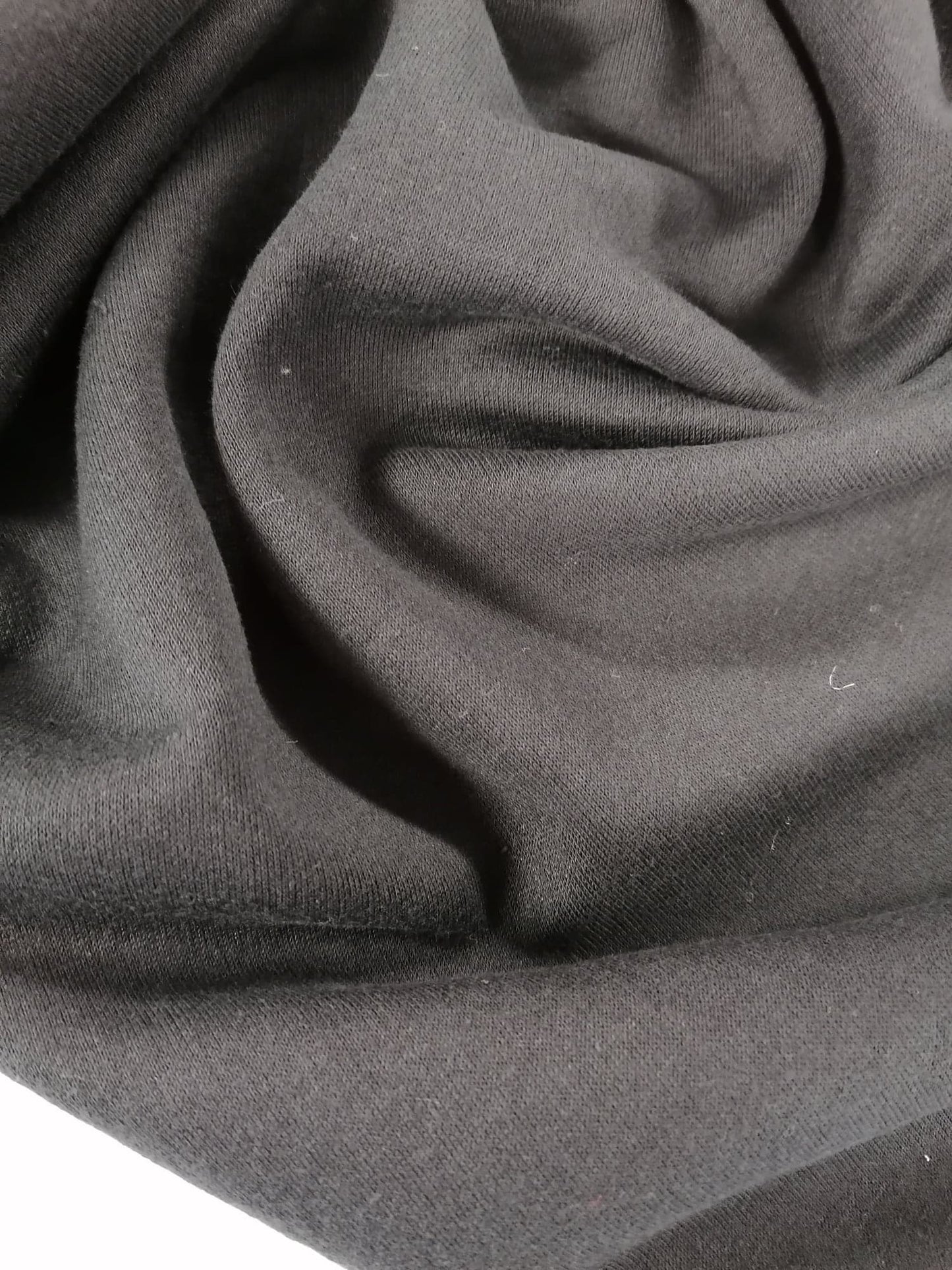 Polyester Loopback - Black - 60" Wide - Sold By the Metre